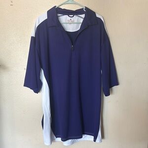Russell Athletic Men's Purple and White Polo Jersey Shirt Size XXL, Workout